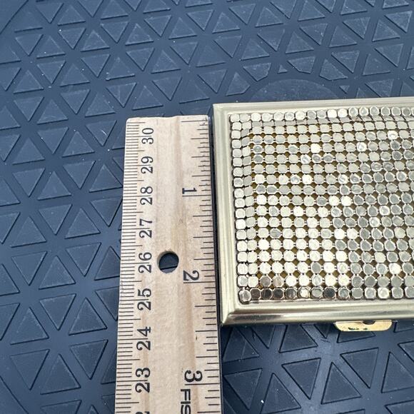 Stunning Vintage Gold Mesh Sequin Pill Box Organizer - Picture 8 of 9